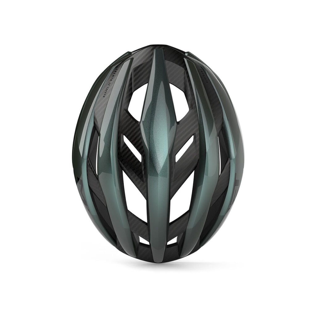 MET Trenta 3K Carbon MIPS Helmet Hyper Teal top view
