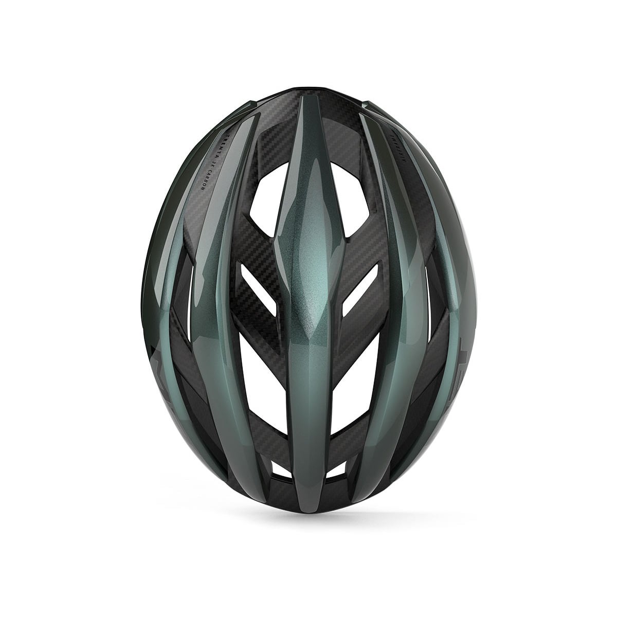 MET Trenta 3K Carbon MIPS Helmet Hyper Teal top view