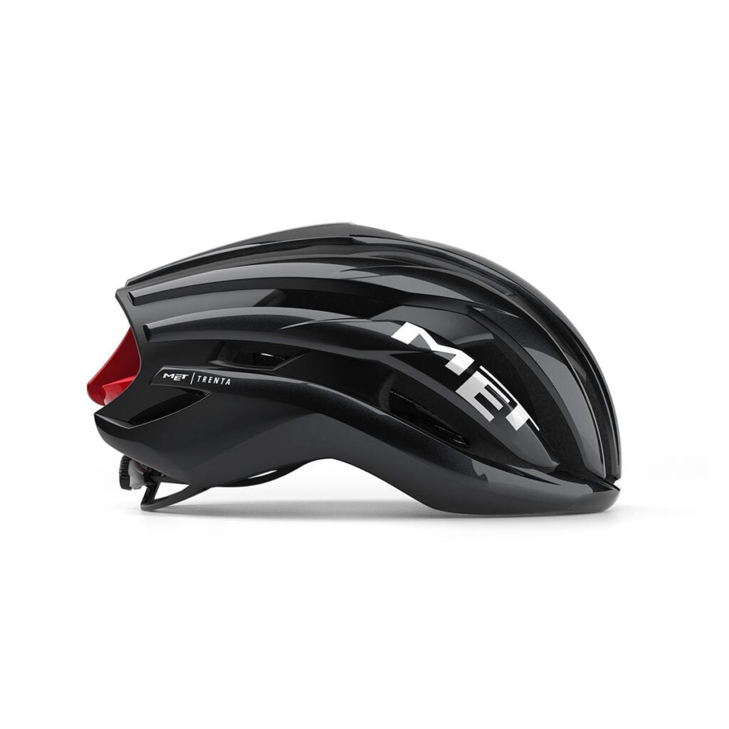 MET Trenta MIPS Helmet Black Red Gloss side profile