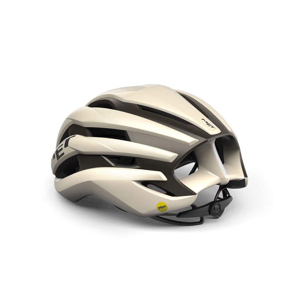 MET Trenta MIPS Helmet Wax White rear angle