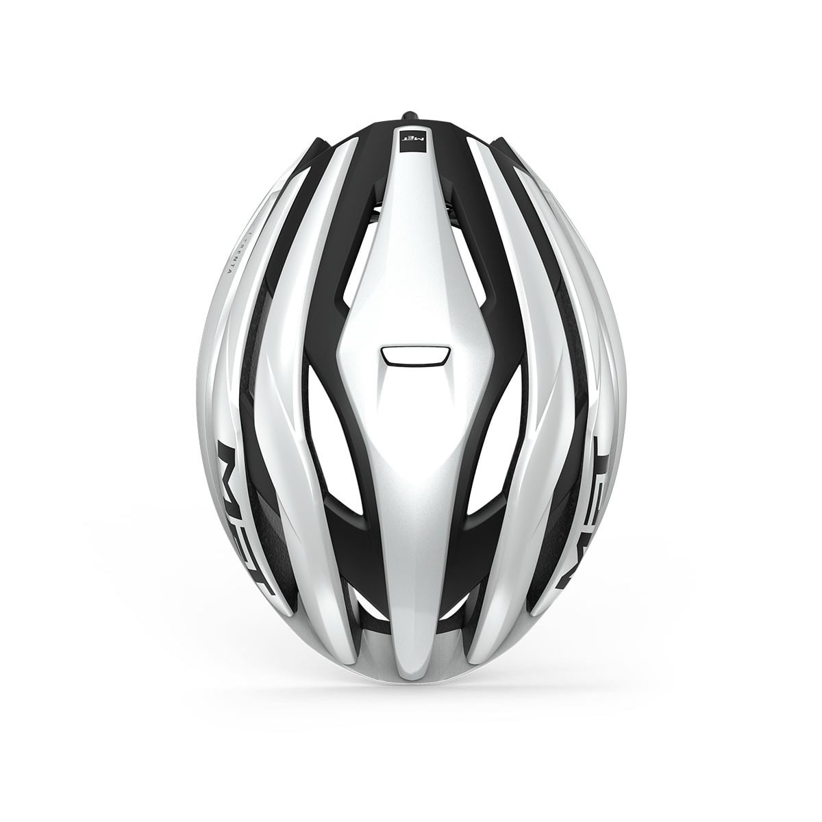 MET Trenta MIPS Helmet White Black top view