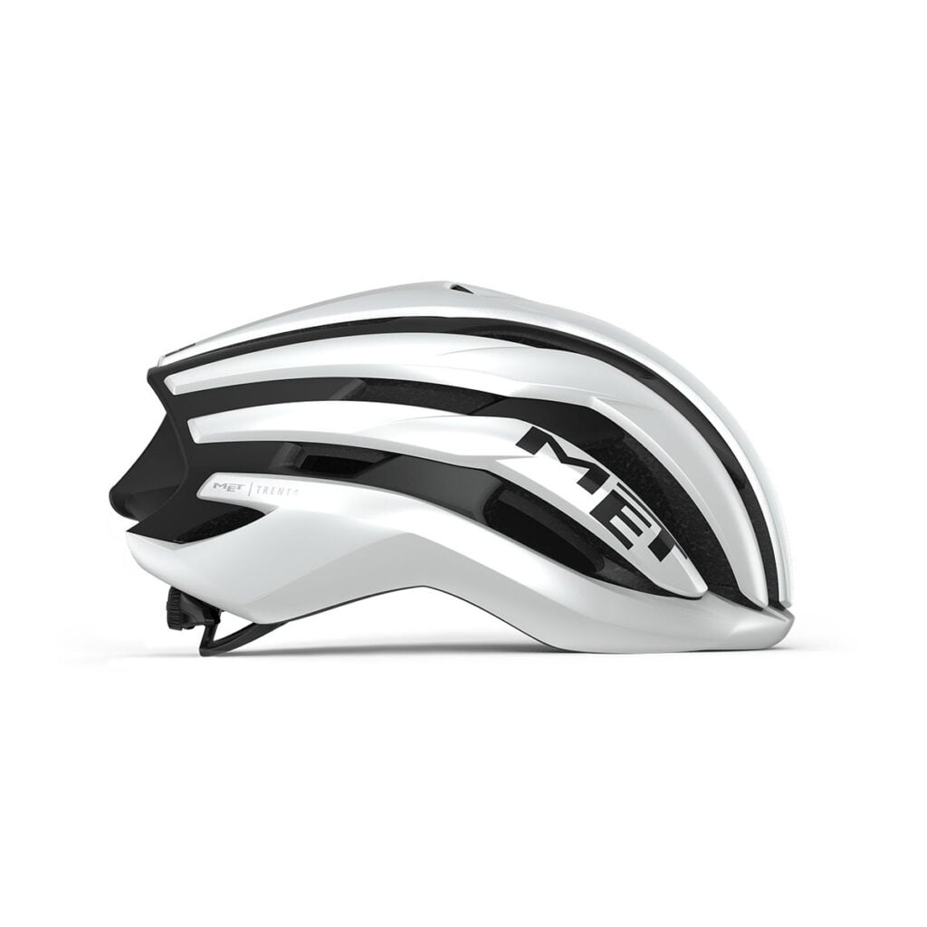 MET Trenta MIPS Helmet White Black side profile