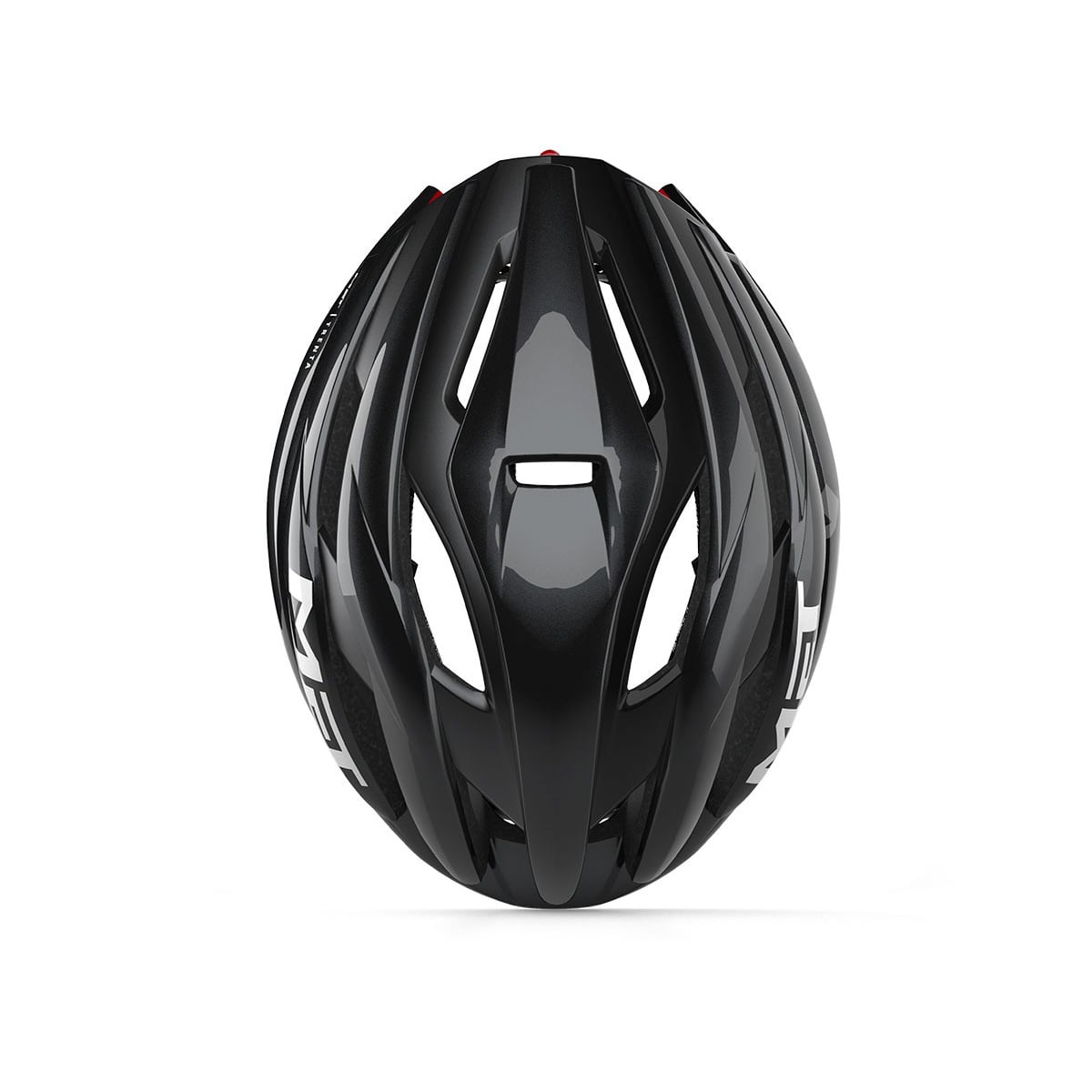 MET Trenta MIPS Helmet Black Red Gloss top view