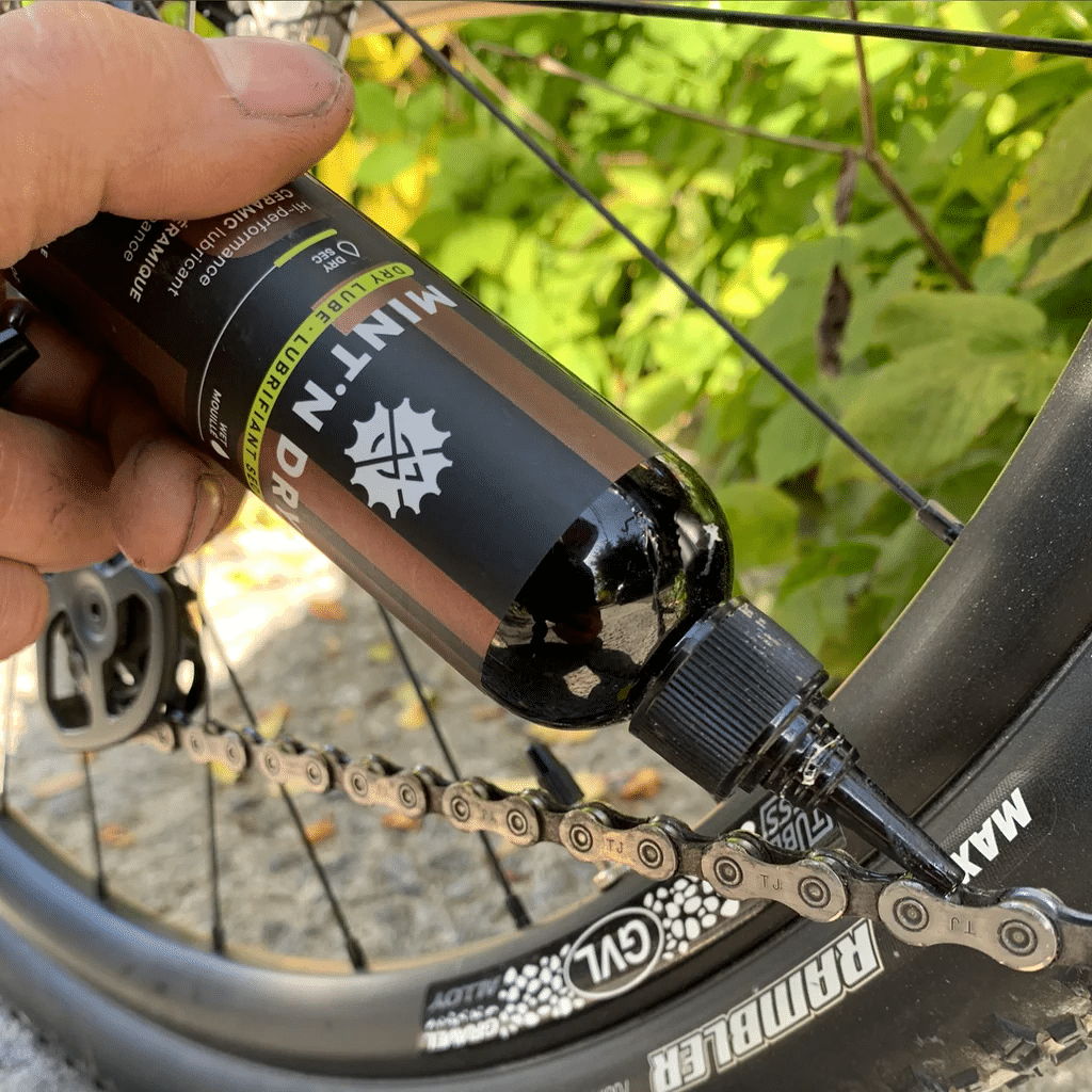 Bicycle Maintenance Lubricating Chain