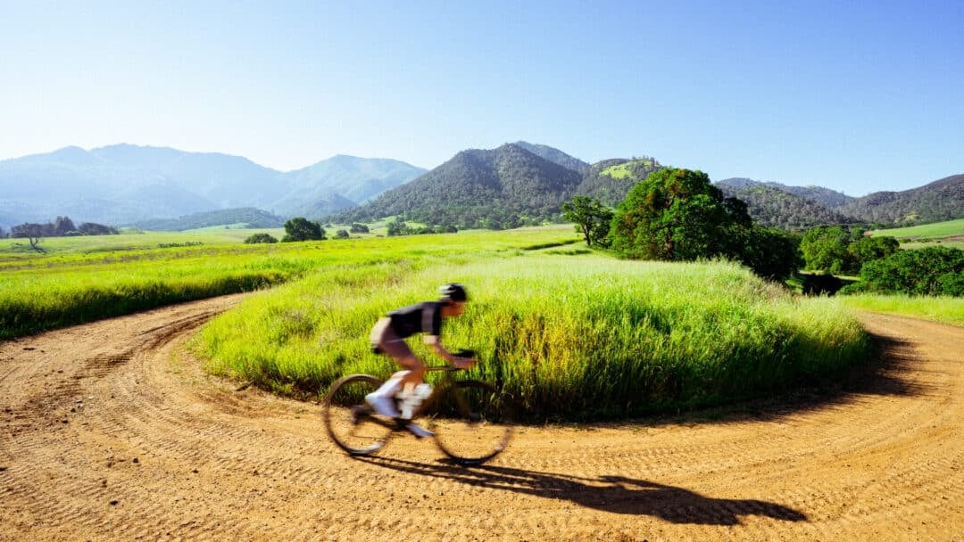Father's Day — Dad riding his bike on a cycling adventure